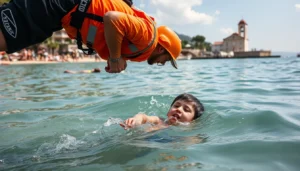Bambino rischia di annegare, la vigilessa Federica Giorlando si tuffa e lo salva