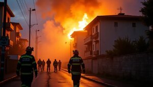 Imperia, fulmine colpisce un tetto di un’abitazione e provoca un incendio: residenti evacuati
