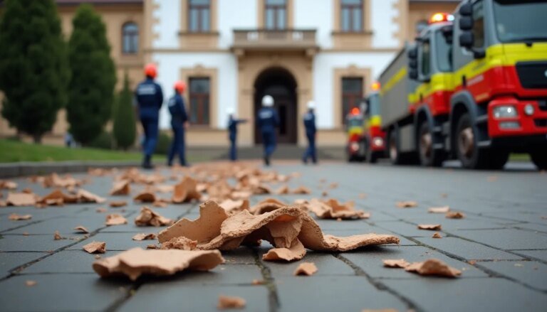 Varazze, cadono calcinacci dal palazzo del Comune: nessun ferito